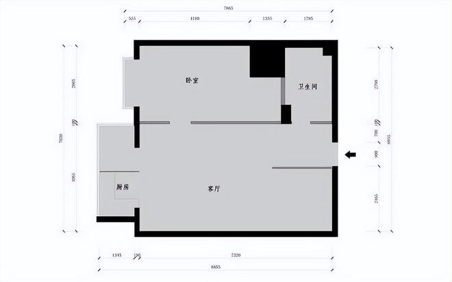 小戶型整體廚房裝修_小戶型廚房裝修效果圖_43平米小戶型整體裝修